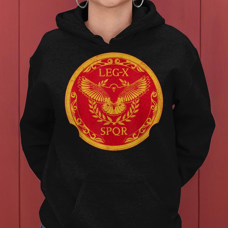 Roman Eagle Legio X Equestris Spqr Kapuzenpullover für Damen