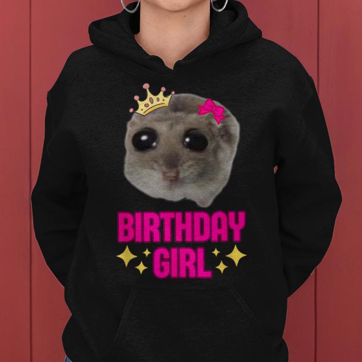 Schlafi Schlafi Sad Hamster Meme Birthday Girl Kapuzenpullover für Damen