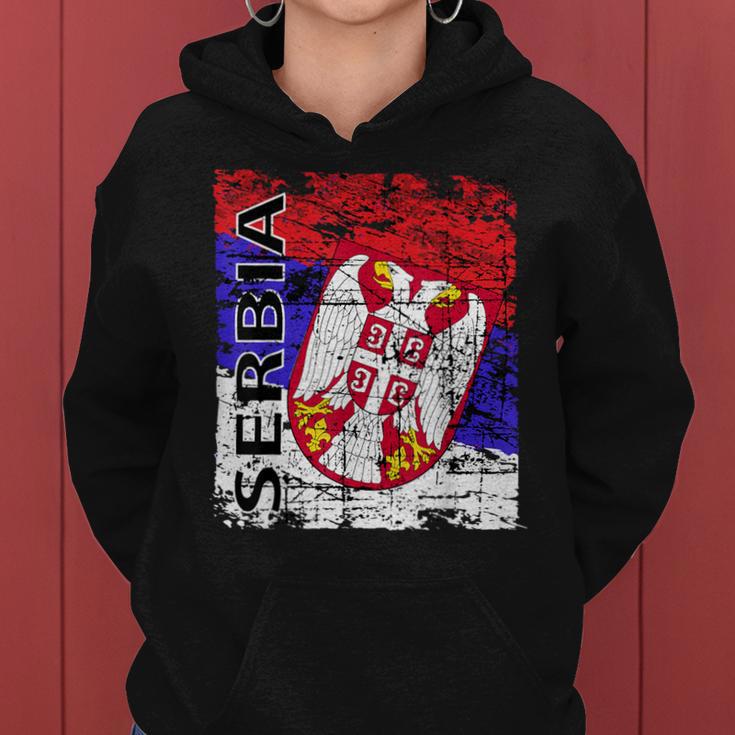 Serbia Serbia Coat Of Arms Flag & Women's Serbia Kapuzenpullover für Damen