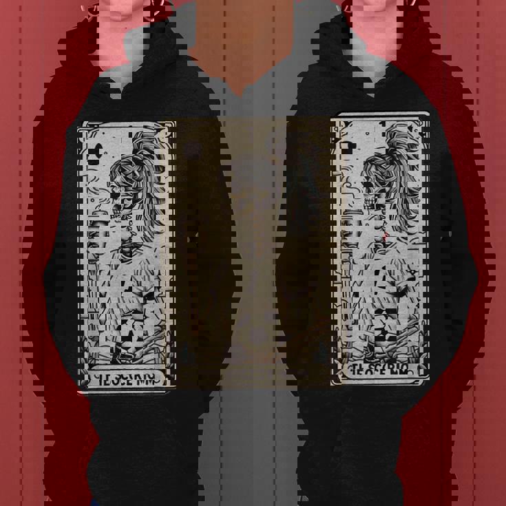Soccer Mom Tarot Card Vintage Halloween Soccer Mama Women Hoodie