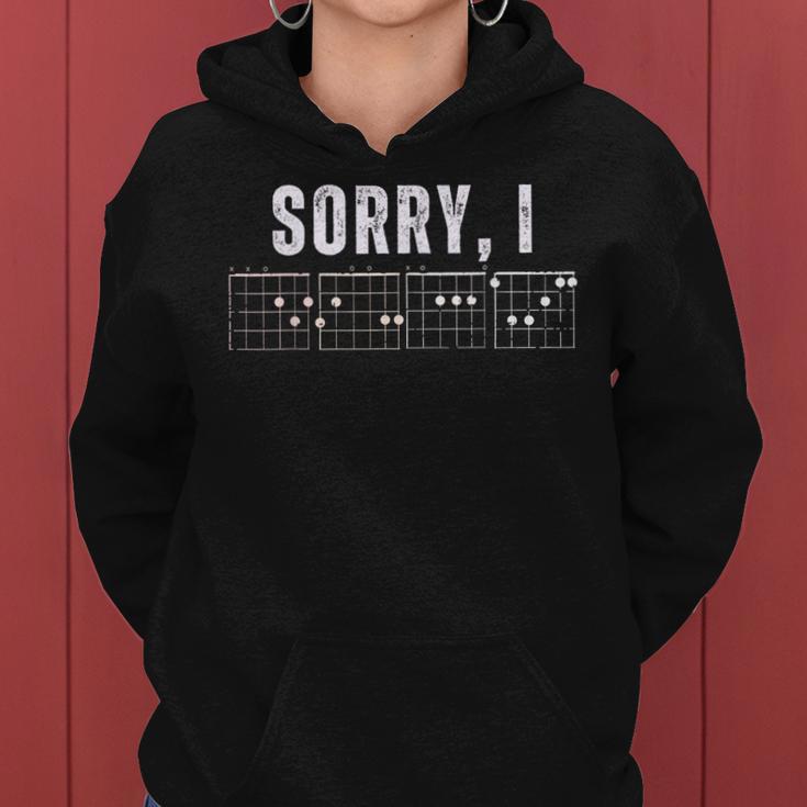 Sorry I-Dgaf Hidden Message Guitar Chords Cool For Women Kapuzenpullover für Damen