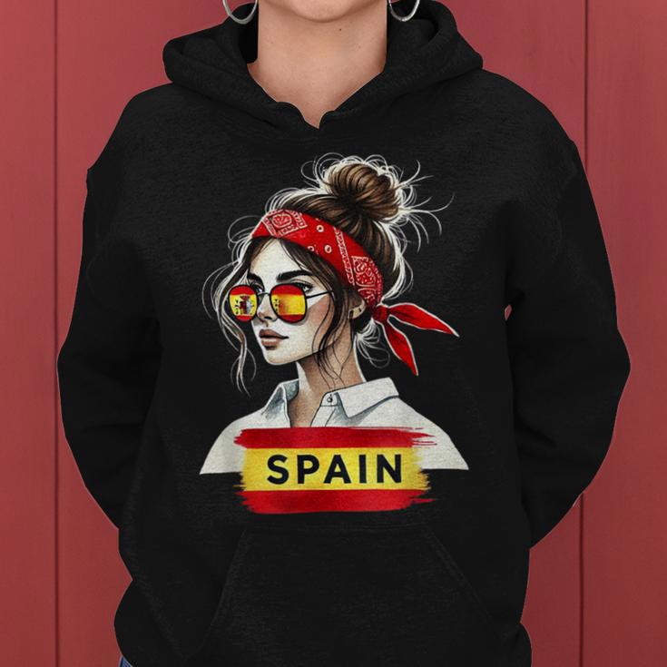 Spain Girls' Women's Flag Spain Jersey 2024 Kapuzenpullover für Damen