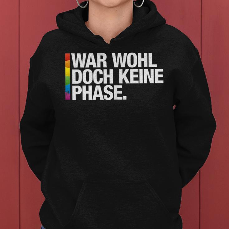 War Wohl Doch Keine Phase Pride Merch Csd Queer Rainbow Kapuzenpullover für Damen