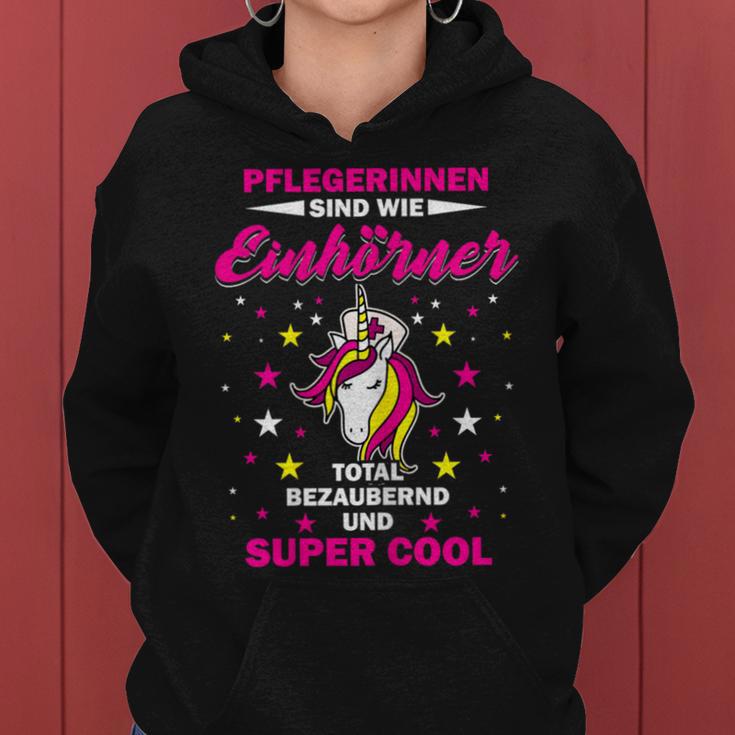 Women's Nursing Unicorn Care Altenpfleger Slogan Kapuzenpullover für Damen