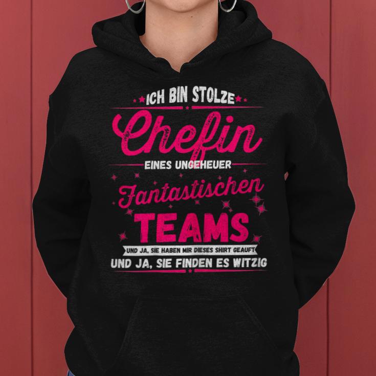 Women's Ich Bin Stolze Chefin Eines Unheuer Fantastische Teams Kapuzenpullover für Damen