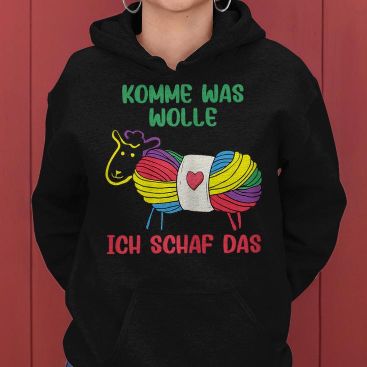 Women's Komme Was Wolle Knitting Crochet Kapuzenpullover für Damen