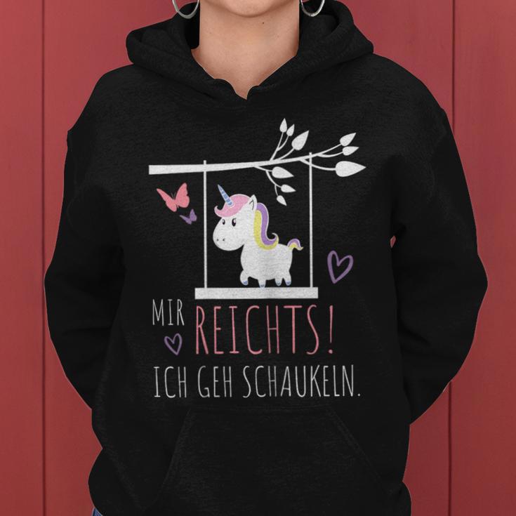 Women's Mir Reichts Ich Geh Swinging Unicorn Picture Unicorn Kapuzenpullover für Damen