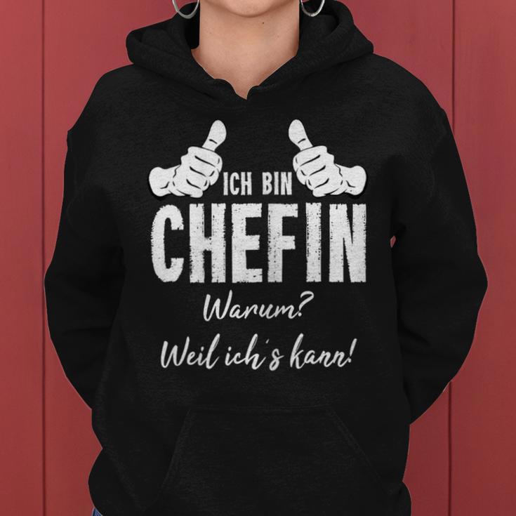 Women's Profession Chef Stolze Chefin Ich Bin Chefin Weil Ich Kann Kapuzenpullover für Damen