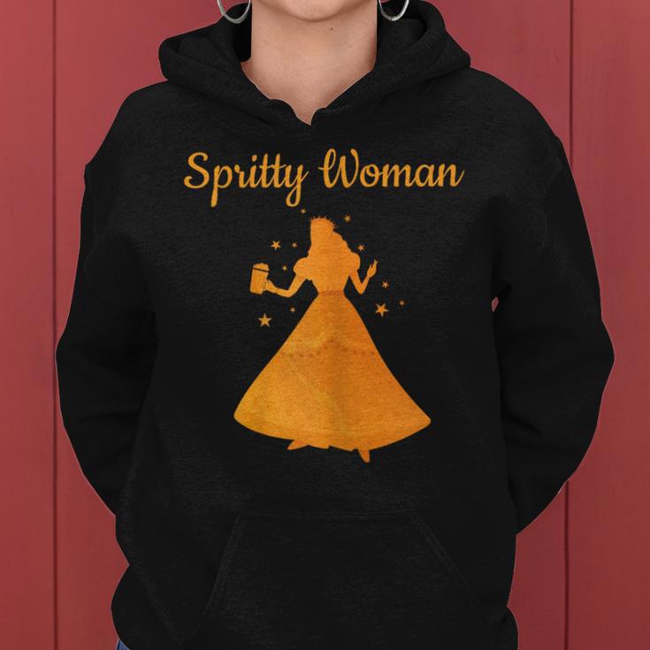 Women's Spritty Woman Beer Alcohol Saufen Trinkerin Malle Jga Saying Kapuzenpullover für Damen