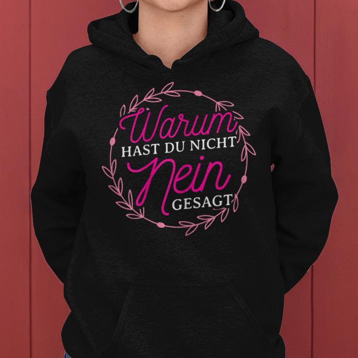 Women's Warum Hast Du Nicht Nein Gesagt Schlager Bar Jga Pub Kapuzenpullover für Damen