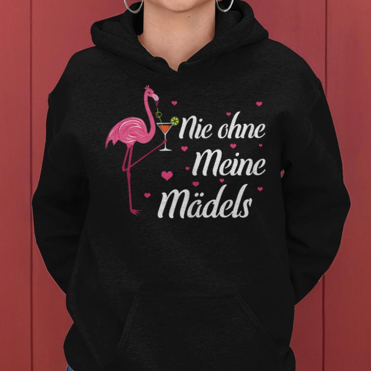 Women's Wine Sparkling Wine Prosecco Saufen Flamingo Nie Ohne Meine Girls Kapuzenpullover für Damen