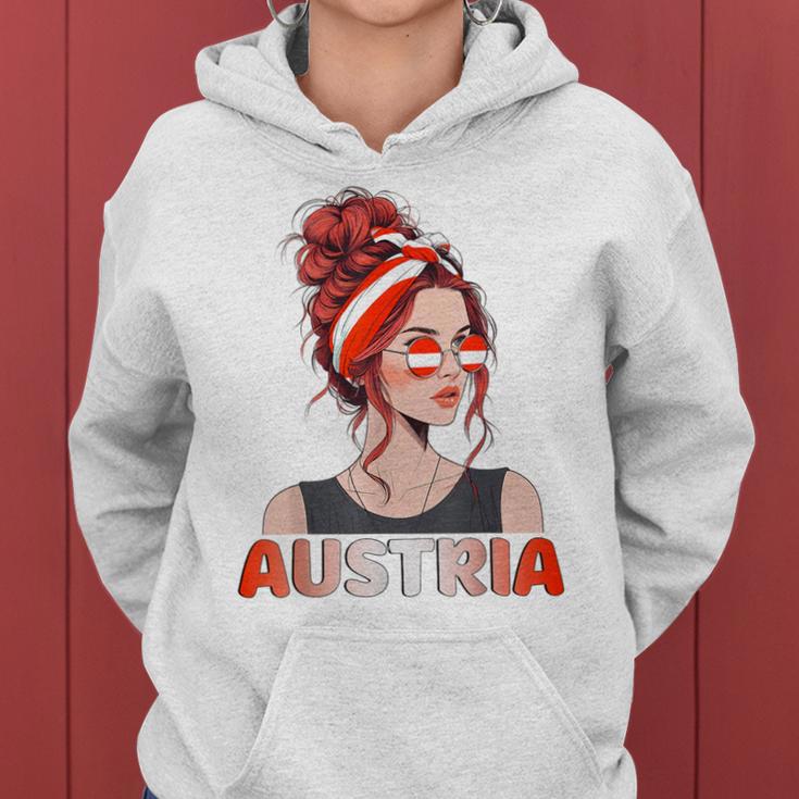 Austria Girl's Women's Flag Austria Jersey 2024 Kapuzenpullover für Damen