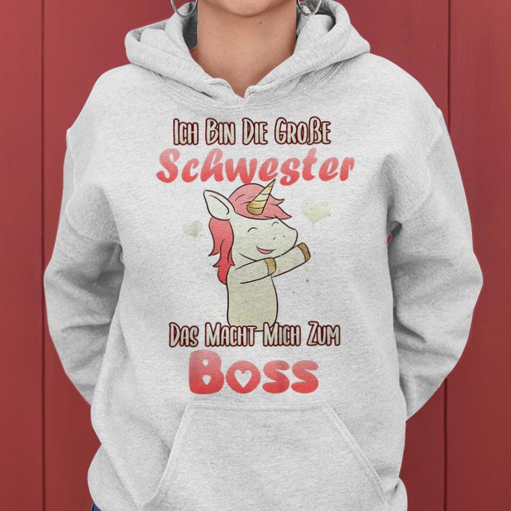 Children's Ich Bin Die Große Schwester Boss Dabbing Unicorn Motif Kapuzenpullover für Damen