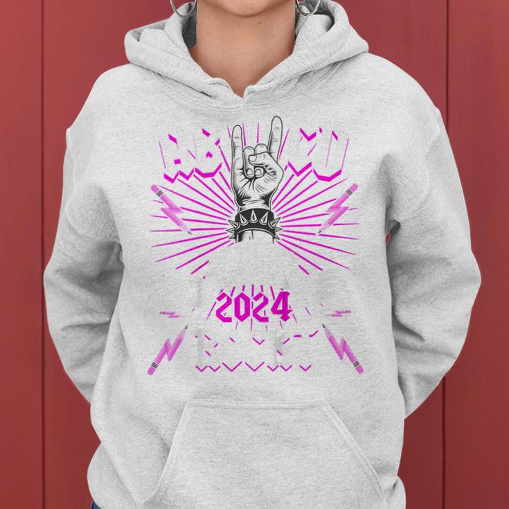 Children's Schulkind 2024 Abc School Rockt Rocker School Girls' 80 Kapuzenpullover für Damen