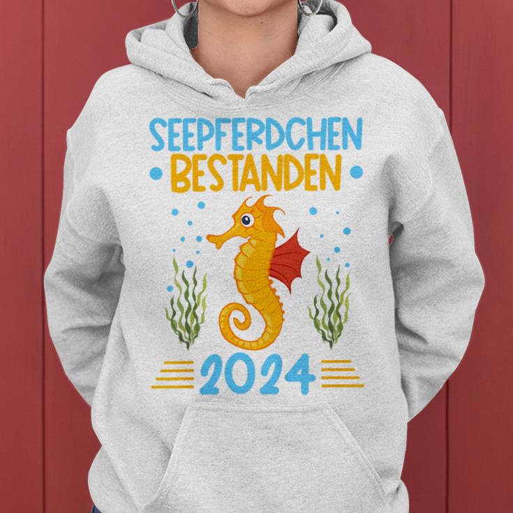 Children's Seahorse Bestanden 2024 Early Swimmer Badge Kapuzenpullover für Damen