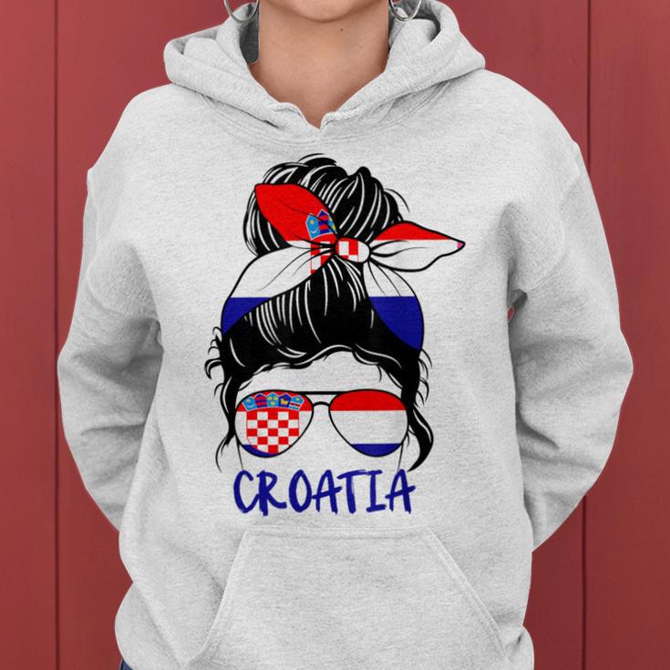 Croatia Girl's Croatia Woman Pride Croatia Flag Hrvatska Kapuzenpullover für Damen