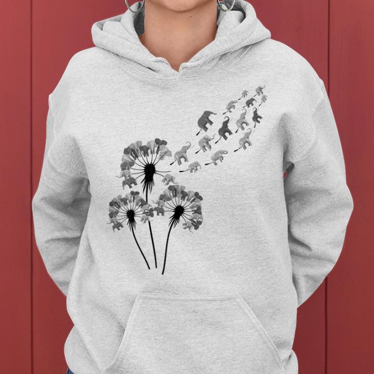 Dandelion Elephant For Elephant Lovers Women's Elephant Kapuzenpullover für Damen