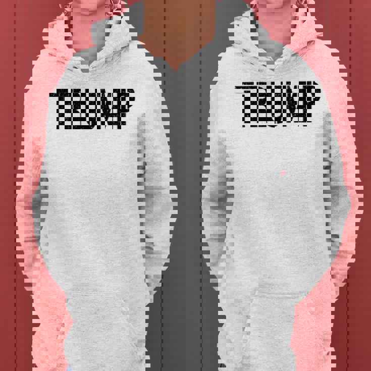 Estilo Militar De Plantilla Donald Trump 2024 Sudadera con capucha para mujer