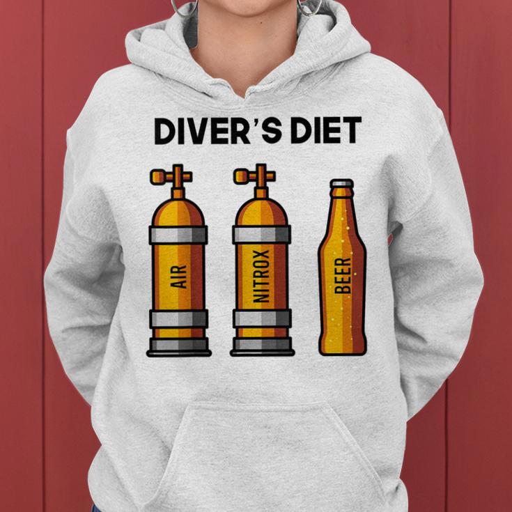 Diving For Diving Diet Beer Blue Kapuzenpullover für Damen