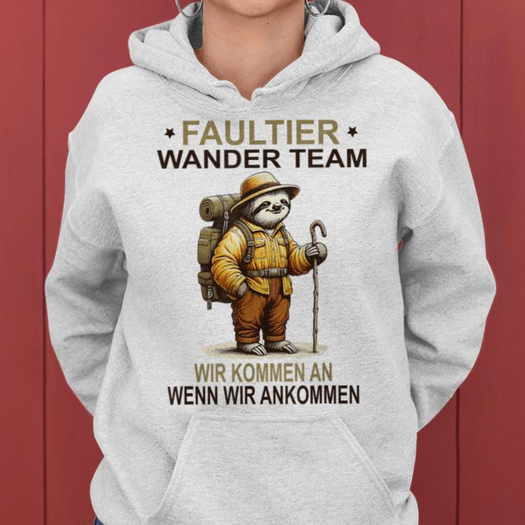 Sloth Wander Team Wir Kommen An Wanderteam Kapuzenpullover für Damen