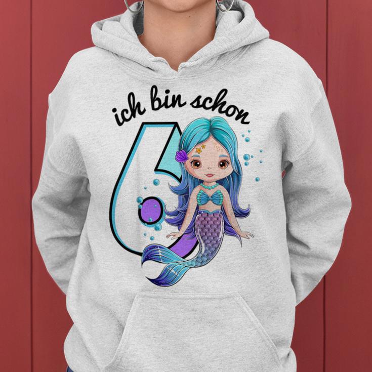 Girls' Mermaid Ich Bin Schon 6 Geburtstag Kapuzenpullover für Damen