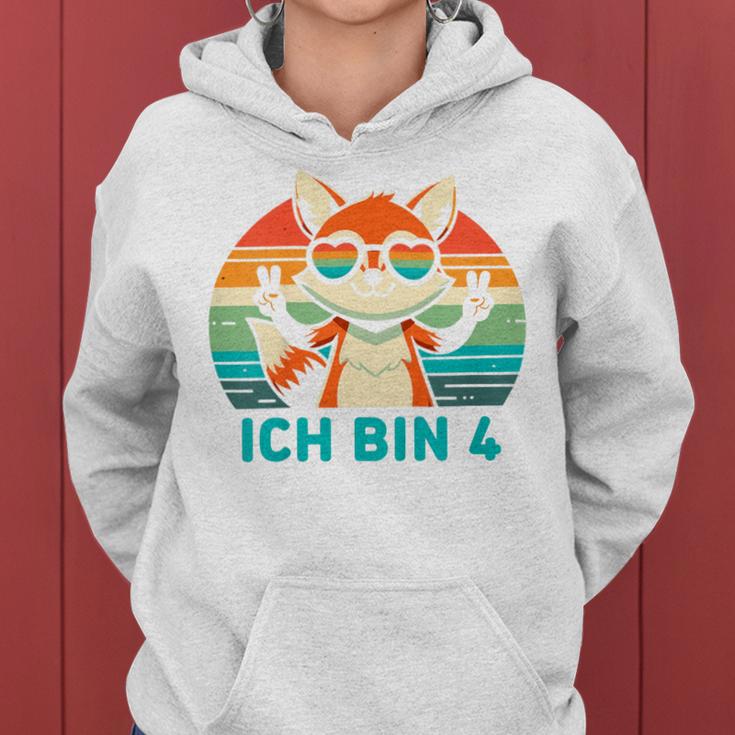 Ich Bin 4 Jahre Junge 4Th Birthday Girl Kapuzenpullover für Damen