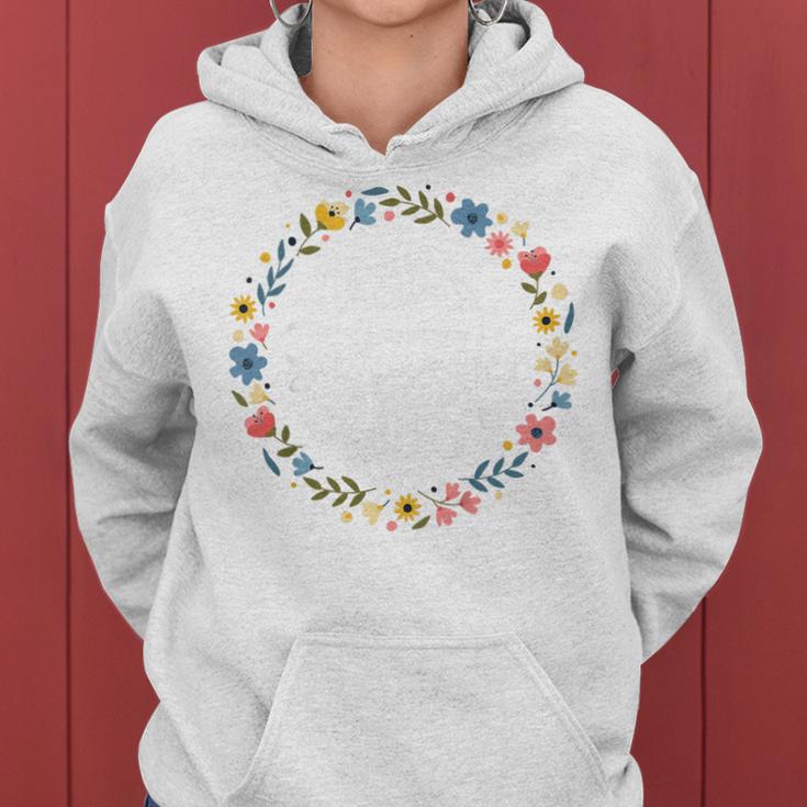 Kinder Ich Werde Große Schwester 2025 Flower Wreath Girl Cute Blue Kapuzenpullover für Damen