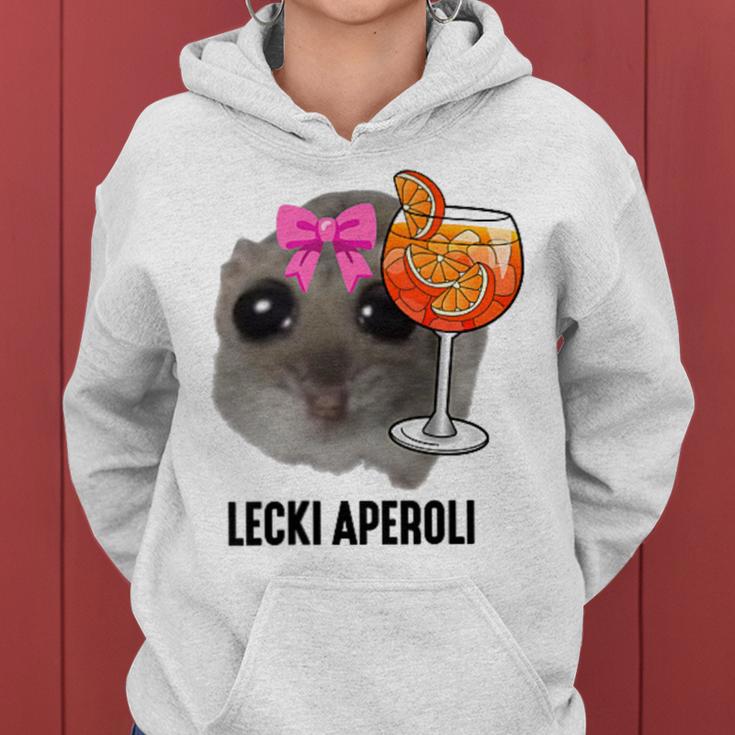 Lecki Aperoli X Sad Hamster Meme Girl Hallöchen Aperölchen Kapuzenpullover für Damen