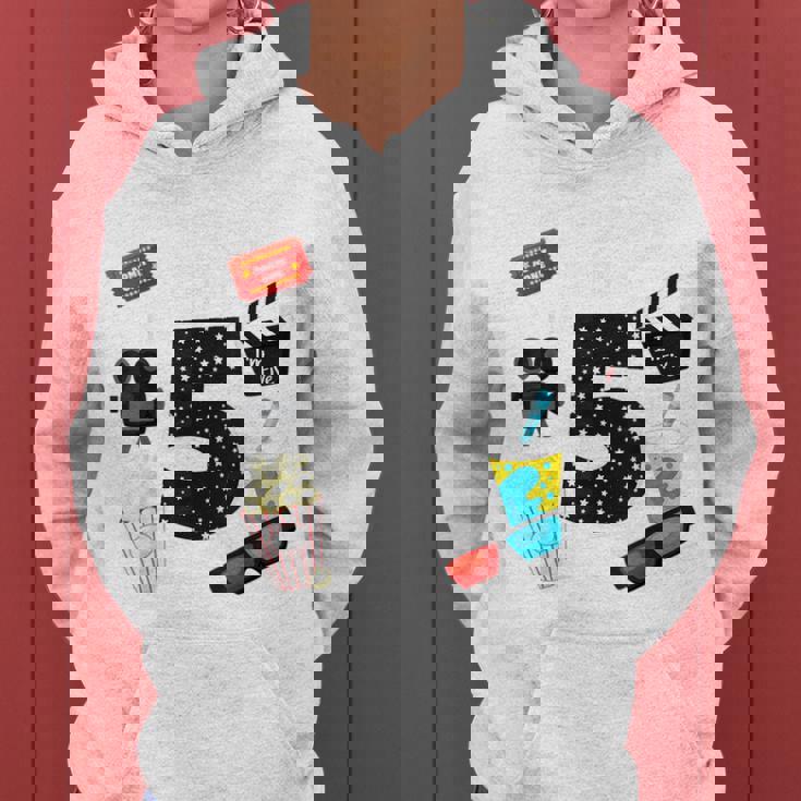 Movie Party 5Th Birthday Party 5 Year Old Birthday Boy Girl Women Hoodie
