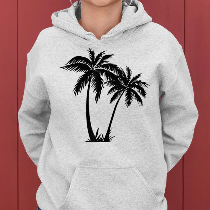 Palm Trees Summer Sun Beach Women's Kapuzenpullover für Damen