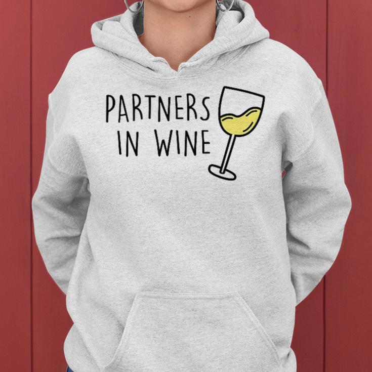 Partners In Wine Wine Red Wine Rose Wine Am Pm Wine Fun Kapuzenpullover für Damen