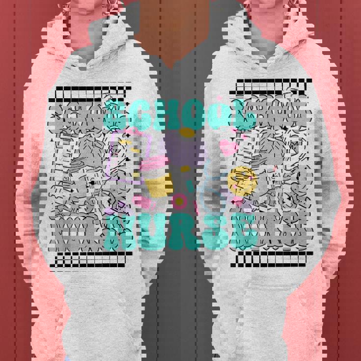 Retro School Nurse Back To School Elementary Nurse Life Women Hoodie