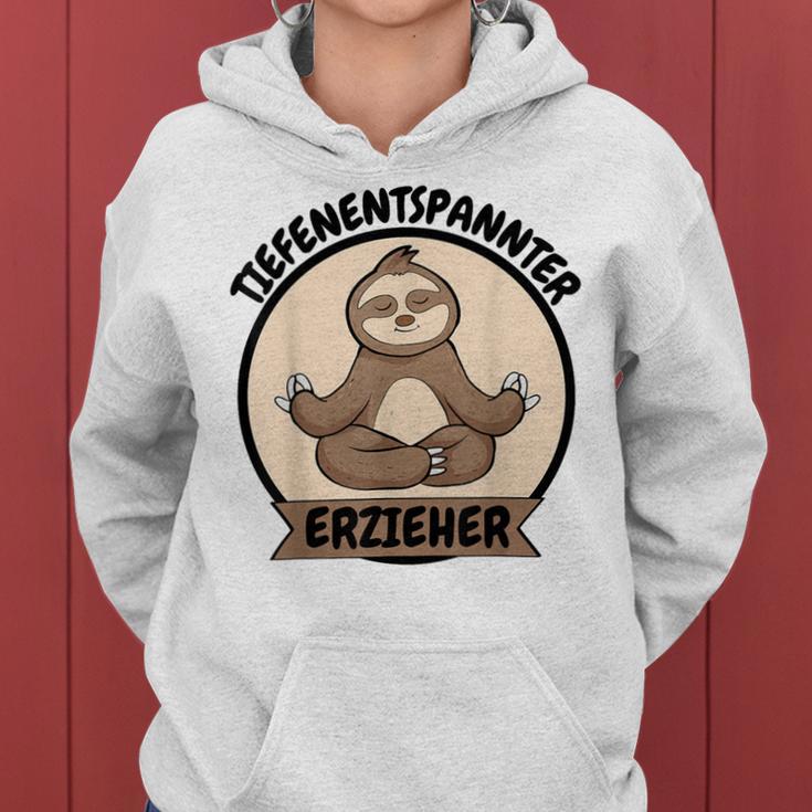 Teacher Deep-Relaxed Sloth Yoga Kapuzenpullover für Damen