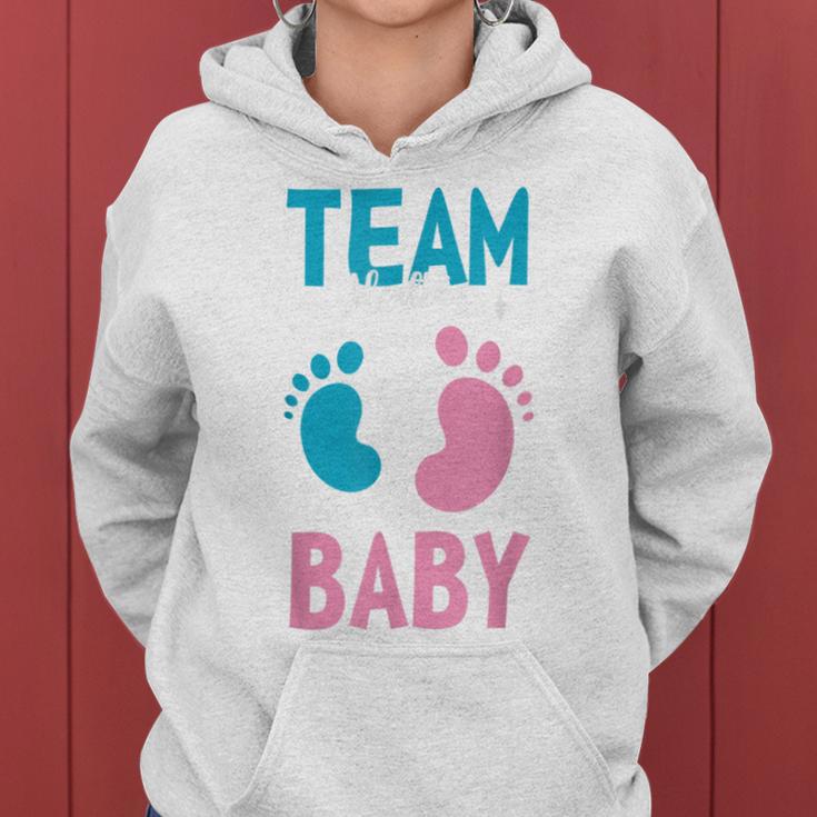 Team Baby Gender Reveal Boy Or Girl Kapuzenpullover für Damen