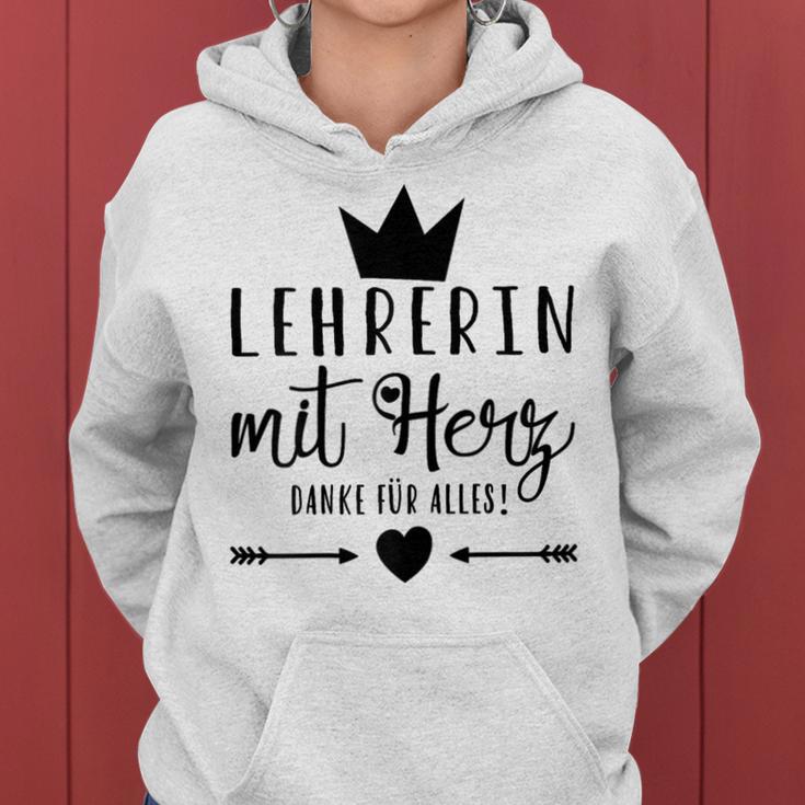 Women's Beste Tehrerin Der Welt Thank You With Heart S Kapuzenpullover für Damen