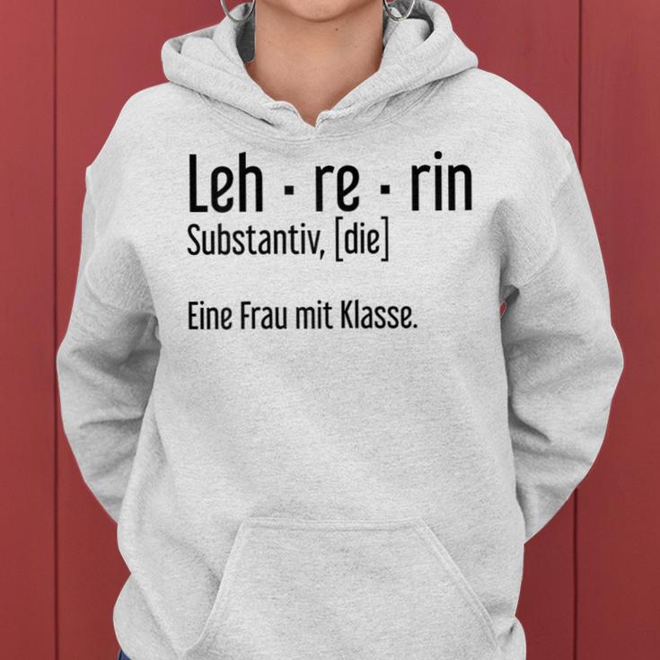 Women's Teacher Leh-Re-Rin Ein Frau Mit Klasse Kapuzenpullover für Damen