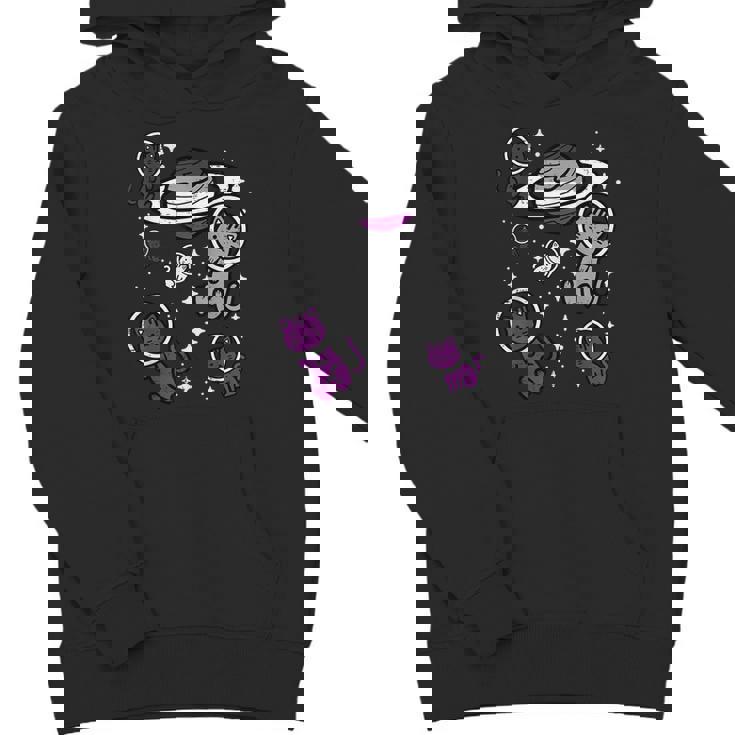 Asexual Cats Planet Ace Pride Flag Lgbt Space Girl Kid Youth Hoodie Monsterry