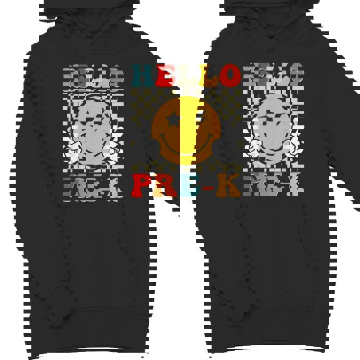 Groovy Hello Pre-K Retro Team Preschool Back To School Boys Youth Hoodie