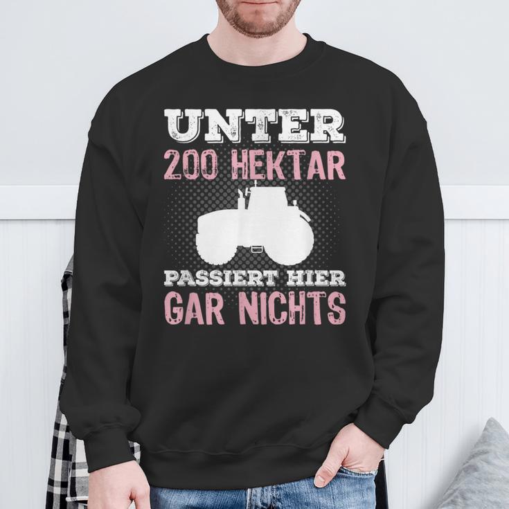 Under 200 Hektar Passiert Hier Gar Nichts Farmers Sweatshirt Geschenke für alte Männer