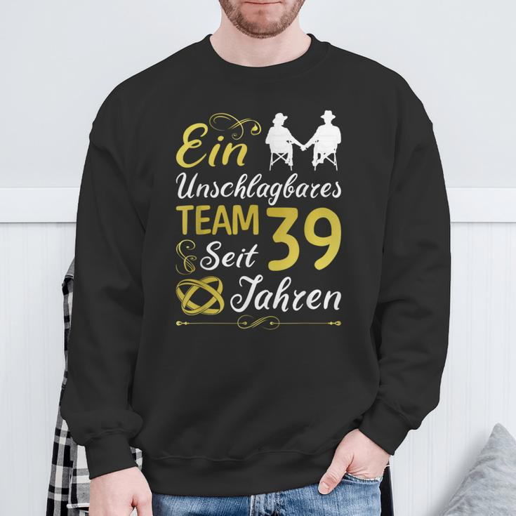 39 Jahreerheiratet 39 Hochzeitstag Sonnenhochzeit Sweatshirt Geschenke für alte Männer