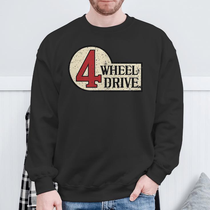 4-Wheel Driveintage 4X4 Overland Emblem 4Wd Sweatshirt Geschenke für alte Männer