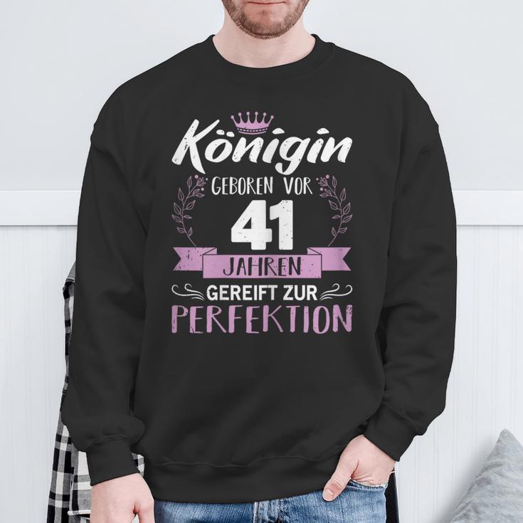 41 Geburtstag Frau Königin 41 Jahre Geburtstagsgeschenk Sweatshirt Geschenke für alte Männer