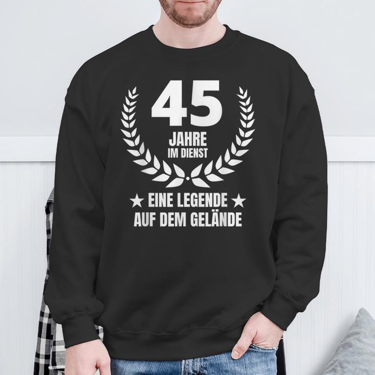 45 Jahre Service Jubiläum 40 Jahre Im Dienst Work Sweatshirt Geschenke für alte Männer