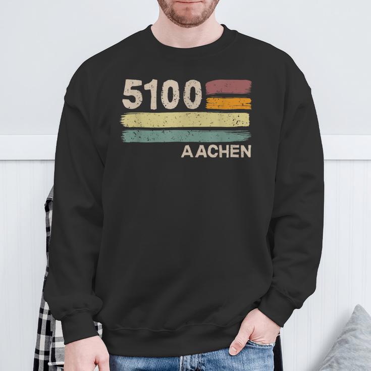 5100 Aachen Retro Postcodes Old Postcodeintage Sweatshirt Geschenke für alte Männer