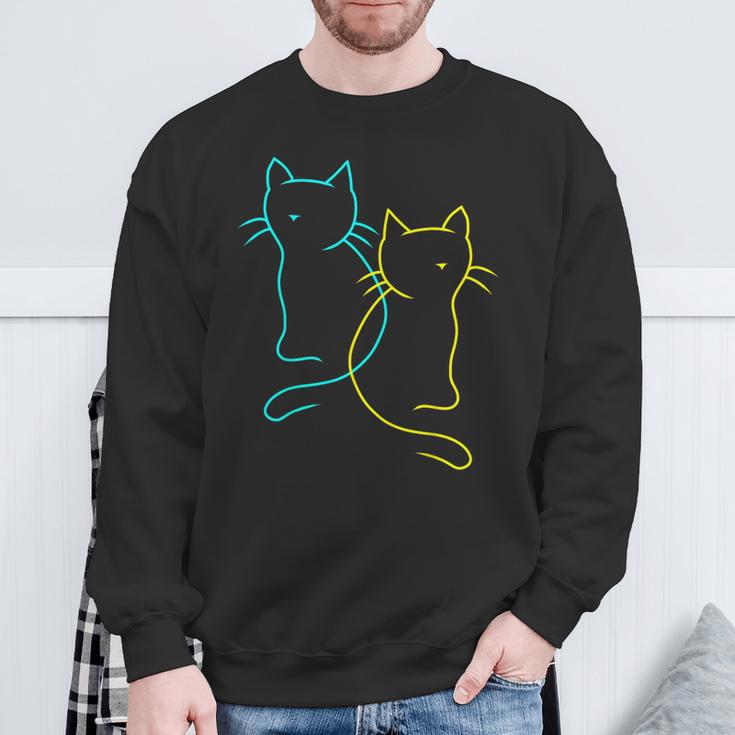 80S 90S Cats Retro Kittenintage Cat Children's Sweatshirt Geschenke für alte Männer