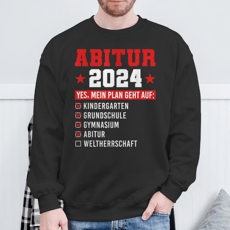 Abitur 2024 Abi 2024 Geschafft Weltherrschaft Abiturienten Sweatshirt Geschenke für alte Männer