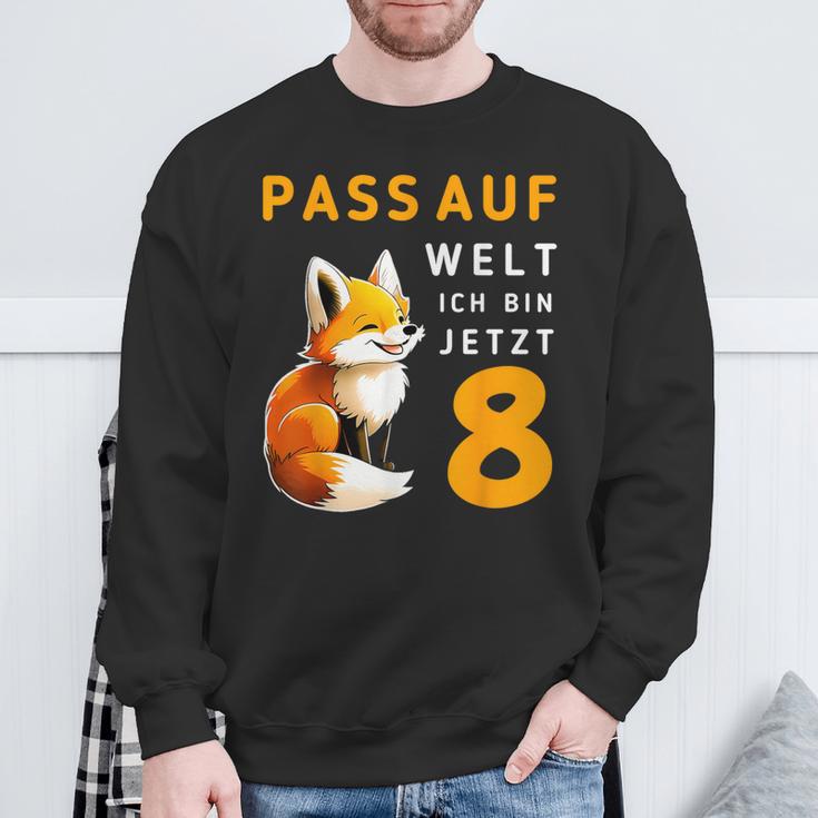 Achte Geburtstag Pass Auf Welt Ich Bin Jetzt 8 Acht Sweatshirt Geschenke für alte Männer