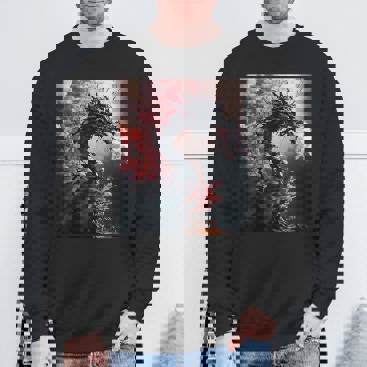 Art Sur Le Thème Du Dragon Japonais Mignon Sweater e Cadeaux pour les vieillards