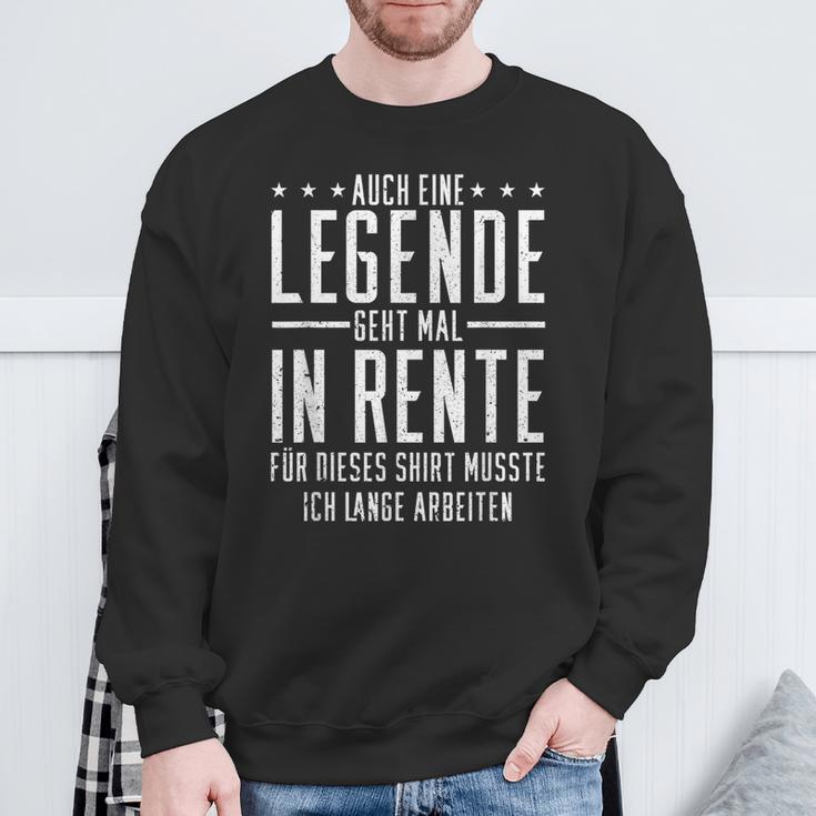 Auch Eine Legende Geht Mal In Rente Rentner Rentnerin Sweatshirt Geschenke für alte Männer