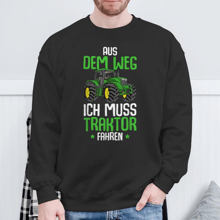 Aus Dem Weg Ich Muss Traktor Fahren Trecker Boys' S Sweatshirt Geschenke für alte Männer